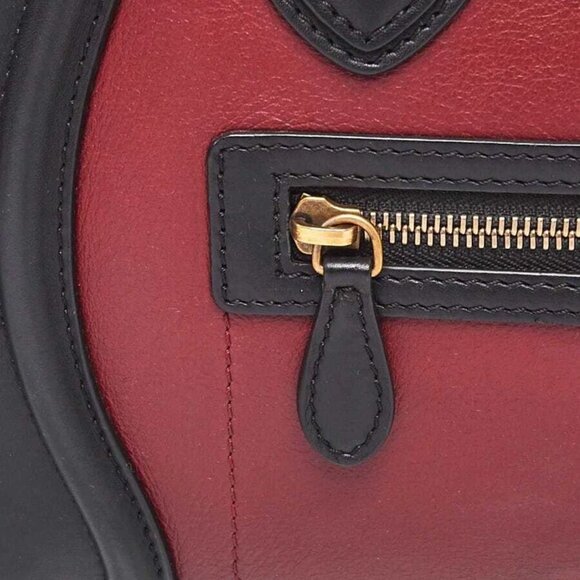 Celine Tricolor Leather/Suede Micro Luggage Tote Bag - Picture 9 of 12